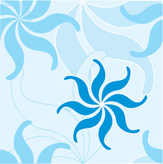 Fototapeta na wymiar vector pattern with blue flowers