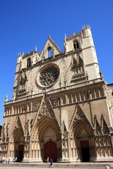 Fototapeta na wymiar cathédrale saint jean, lyon