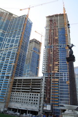 Fototapeta na wymiar Brickell Miami under construction