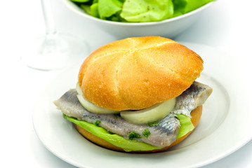 sandwich mit matjes filet-hering