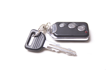Car keys isolated on white background