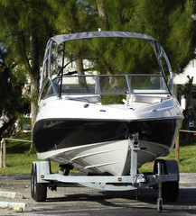 Boat on a trailer