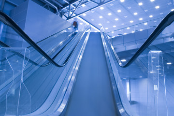 moving escalator in business hall