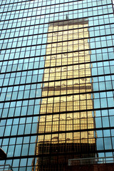 Hongkong Central - reflections of modern skyscraper
