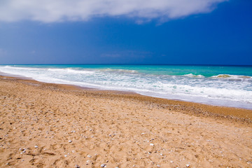 beautiful exotic beach in Mediterranean