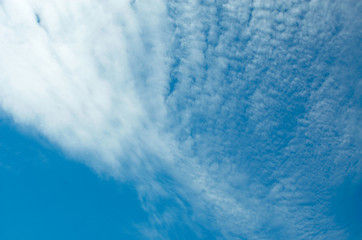 Clouds and blue sky.