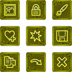 Image viewer 2 web icons, electronics card series