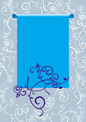 vector blue scroll backdrop