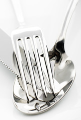 fork, knife and spoon close up shoot