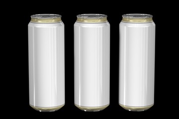 aluminum beer can isolated on white background