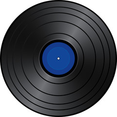 Vector illustration of old vinyl record