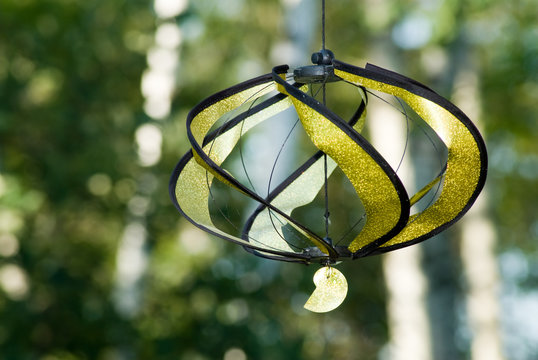 Closeup Of A Wind Spinner Hanging Outside