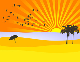 Summer Background Illustration