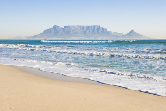 Table Mountain - the world famous landmark in Cape Town.