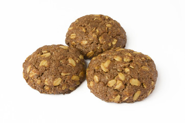 Three cocoa cookie