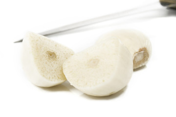 Fresh garlic isolated on white background