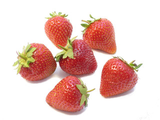 Berries of a strawberry it is isolated on a white background