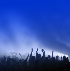 Konzert-Publikum mit freiem Raum