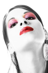 Close up portrait of young beautiful girl