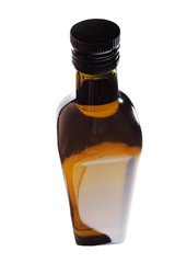 bottle with olive oil on a white background,saved path