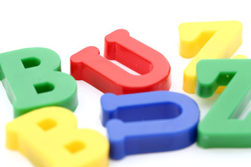 Obraz premium Close-up of letters. 