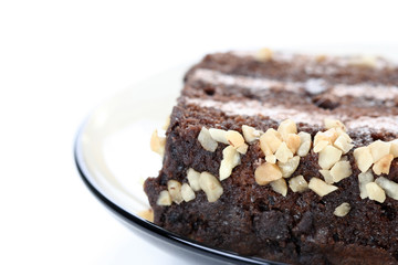 Almond cake with chocolate stuffing