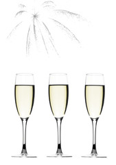 Close-up of champagne glass