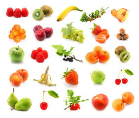 fruits isolated on white background