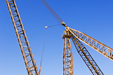 Detail of a lifting crane at a marble quarry, Alentejo, Portugal