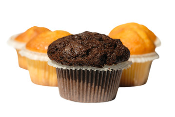 muffins on a white background