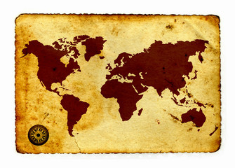 vielle carte du monde