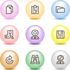 Color ball web icons, set 3