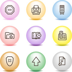 Color ball web icons, set 4