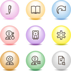 Color ball web icons, set 6