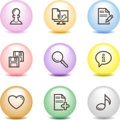 Color ball web icons, set 10
