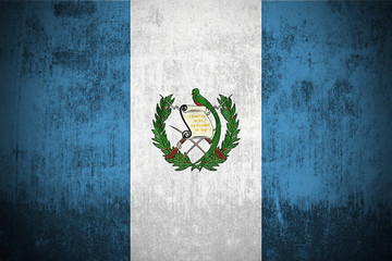 Weathered Flag Of Guatemala, fabric textured..