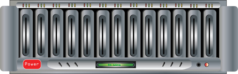 Vector Illustration of Computer Dsic Array