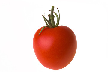 red tomato isolated on a white background