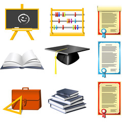Education and School icons set