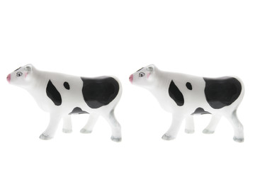 Cow Ornaments on Isolated White Background