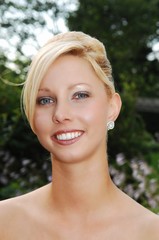 Close-up of a bride.