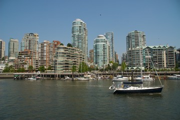 Fototapeta na wymiar Vancouver from Granville Island