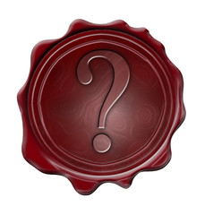 Blank wax seal on a white background