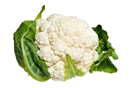 cauliflower cabbage isolated over white background