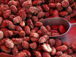 Crispy burnt almonds for Christmas and festivals fairs