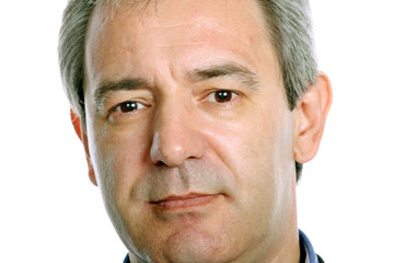 Fototapeta premium mature casual man portrait, isolated on white