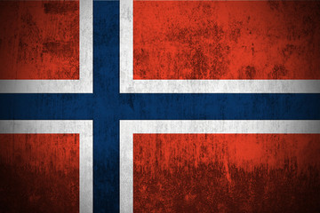 Weathered Flag Of Norway, fabric textured.. © Ruslan Gilmanshin