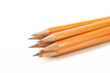 Pack of pencils on a white background