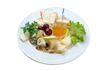 Italian kitchen.Dish from jelly cheese and vegetables