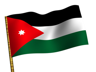 National Flag. Jordan